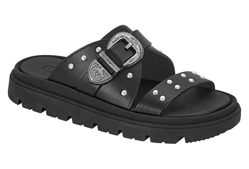 Sandália Papete Feminina Birken Moleca Preto