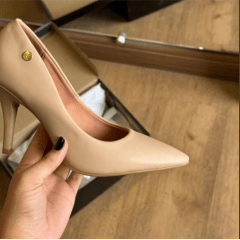 Scarpin Vizzano Salto Fino Pelica Bege