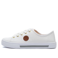 Tênis Moleca Napa Casual Recortes Branco Feminino