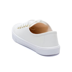 Tênis Moleca Napa Casual Recortes Branco Feminino